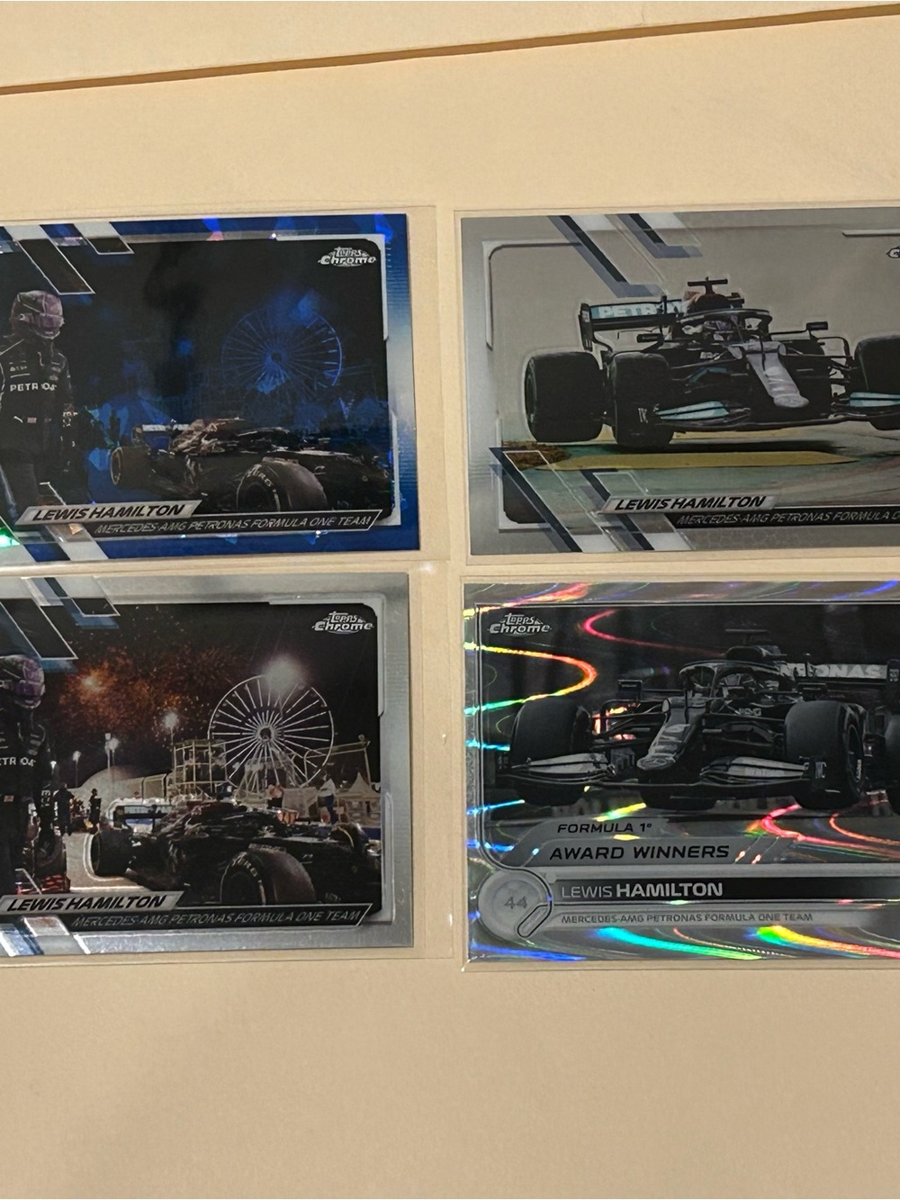 Lewis Hamilton Topps Cards Lot of 4 Sapphire and more